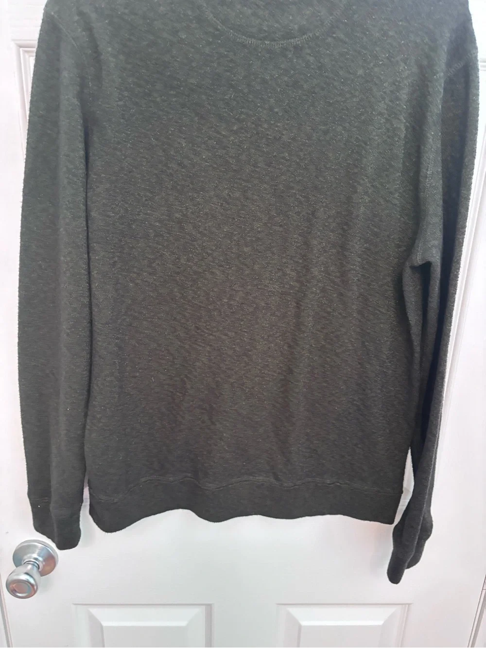 Levi's dark gray/brown Crewneck Henley Sweater with Small Logo